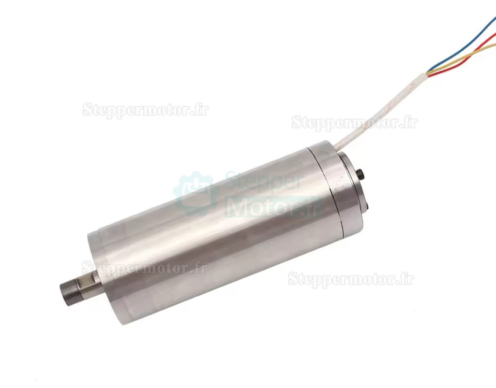 Moteur de broche CNC refroidi par eau JGD-48-0.3k 75V 0.3kW 60000 tr/min Pince ER8 333-10000 Hz